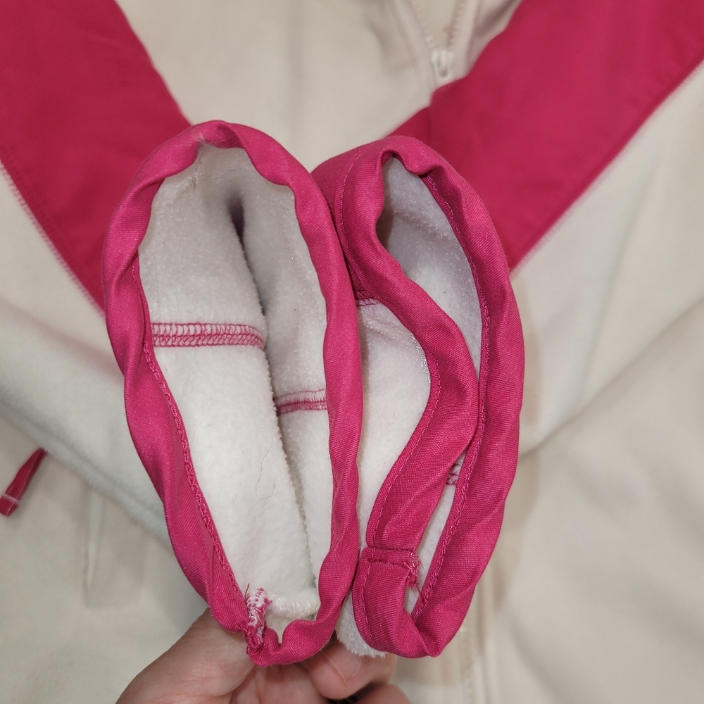Disney Minnie Mouse Full Zip Fleece Pink  White Small/Medium - Picture 4 of 10